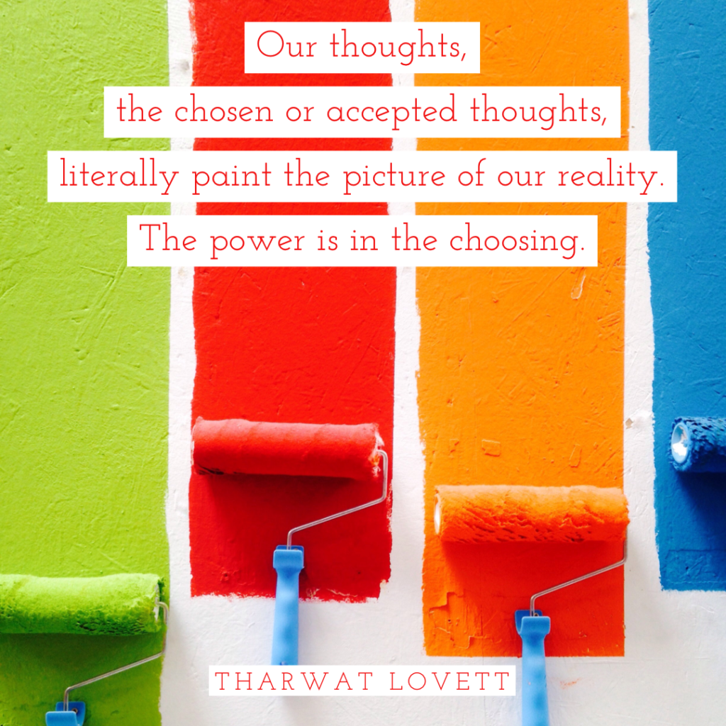 Like these colors chosen on paint rollers, we can choose the thoughts that color our reality.